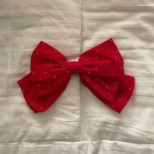 Large Red Bow Clip